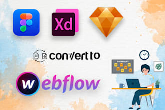 convert figma, sketch to webflow, webflow website