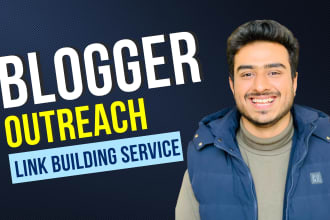build SEO backlinks through blogger outreach on real traffic sites