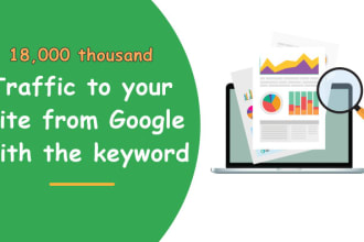 traffic to your site from google with the keyword