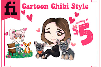 draw a cute cartoon chibi illustration