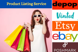 upload product listing add product to etsy, depop, ebay, vinted, poshmark store
