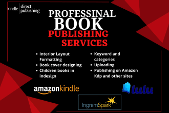 format and publish your book for amazon KDP or kindle direct publishing
