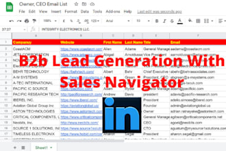 b2b lead gen expert for business, sales leads,linkdin leads with sales navigator