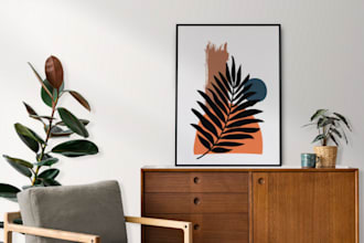 design abstract and boho printables wall art for your etsy shop