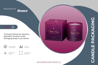 do candle box packaging design and candle label design