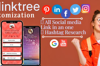 do linktree bio customization with instagram hashtag research