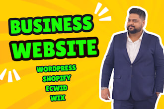 design professional website on wordpress wix ecwid or shopify