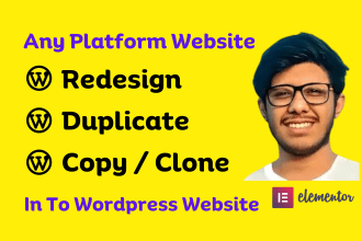 copy clone redesign duplicate website in wordpress website using elementor pro