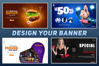 design web banners, ads, hero banners, product banner