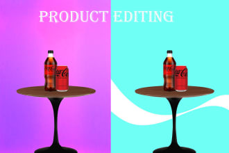 do product editing and retouching, background erase or change