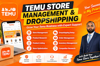 manage your temu shop account and dropshipping store
