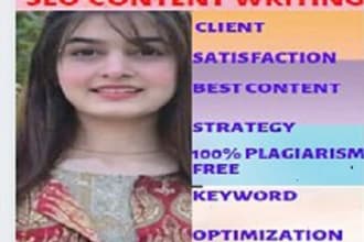 do very fast SEO article writing and content writing