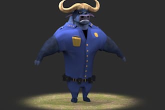 model 3d stylized and realistic character for animation
