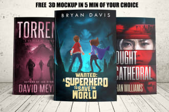 design kindle book cover with free psd in 5