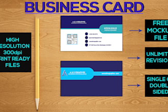design unique business card and visiting card