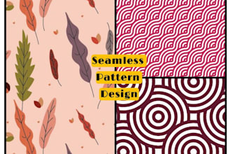 design seamless patterns for fabric design, textile printing