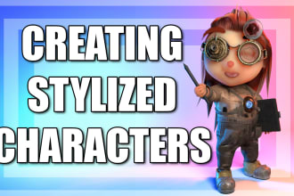 sculpt and create stylized 3d character design and model