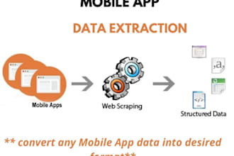 scrape data from mobile apps and web apps