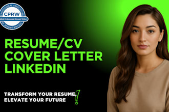 write ats compliant resume, cover letter and linkedin profile