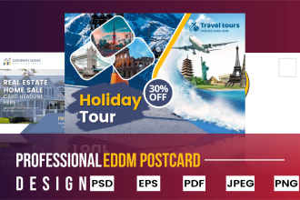 do postcard design or direct mail eddm postcard design