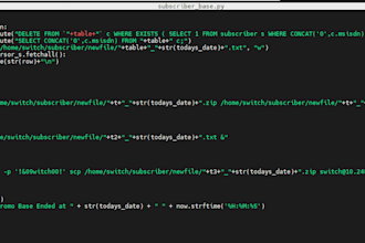 do python script, code, automation and data visualization
