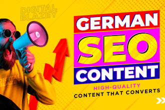 write professional SEO content in german