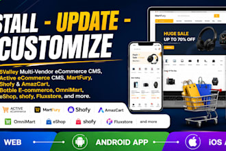 install, update, customize ecommerce scripts and apps