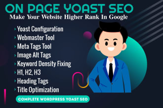 do wordpress yoast seo and speed optimization for your website