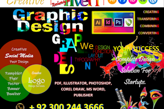 do graphic designing for flyers cards logo social media adds resumes tshirts