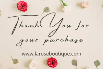 design your product inserts or thank you card