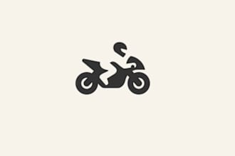 design outstanding bike logo with express delivery