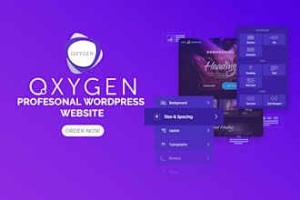 design wordpress website,landing page with oxygen builder