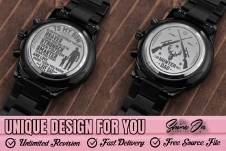 do watch design, necklace design and message card for gearbubble, shineon