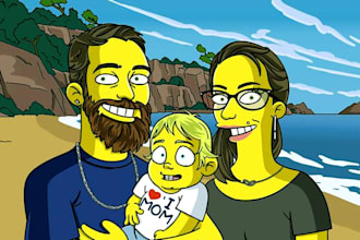 create yellow cartoon character