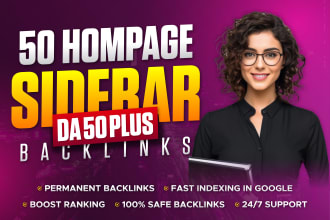 create da 50 plus sidebar blogroll dofollow SEO permanent backlinks