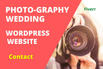 create photography wedding website or personal portfolio website