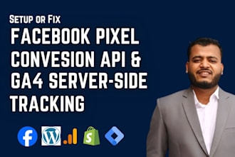 setup or fix facebook pixel conversion API, ga4 ecommerce server side tracking