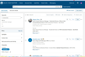do linkedin lead generation, use sales navigator, email find
