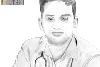 draw a stylish pencil portrait from your images