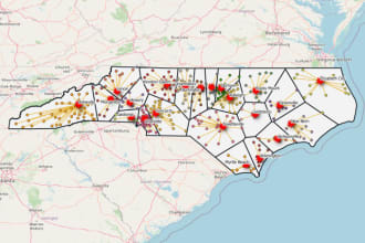 perform spatial analysis and gis mapping with arcgis, qgis