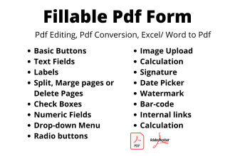 create a fillable pdf form or convert to fillable pdf form