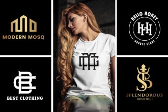 do minimal clothing brand and luxury fashion business logo design