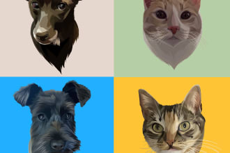 draw your dog, cat, or any pets into cartoon