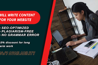 write SEO optimized content for your website