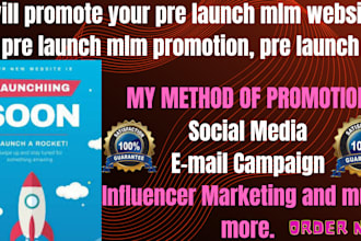 promote your pre launch mlm website, pre launch mlm promotion, pre launch