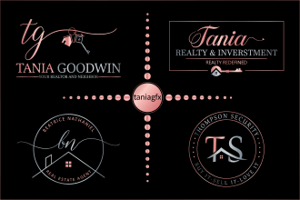 do unique real estate construction monogram signature realtor luxury brand logo