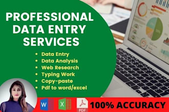 do perfect data entry, excel data entry, word, typing, copy paste, fast in 24 hr