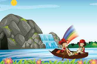 draw awesome children book illustrations and kids book cover illustration