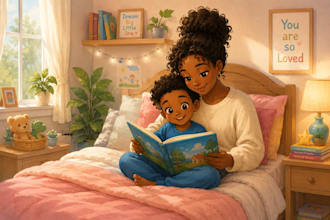 create colorful 2d children book illustrations