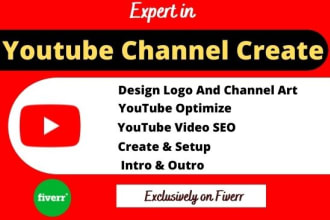 create and setup professional youtube channel